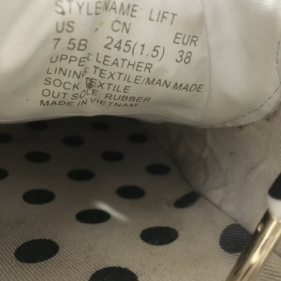 KATE SPADE New York Leather White Black Polka Dot Lace LIFT Sneakers Shoes - Picture 2 of 12